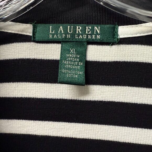 Polo Ralph Lauren Black & White Striped Zip Jacket – XL - Picture 2 of 5